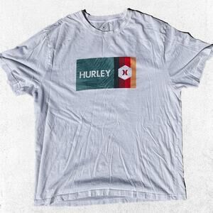Hurley white tropical stripe graphic